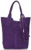 Bőr táska shopper bag Vittoria Gotti szilvakék V5190